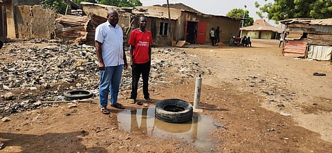Open defecation near drinking water source at Anguwandabodna village, central ward, Gwagwalada area council, Nigeria. Photo: Vivek Kumar Sah