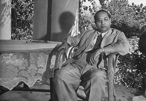 Babasaheb Dr B R Ambedkar at his home, Rajgriha, in Dadar, Bombay circa 1946. Photo: Wikimedia Commons. CC 1.0