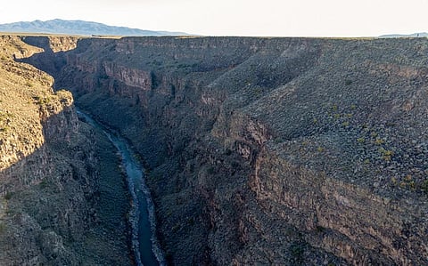 Rio Grande Gorge and Rio Grande River in Taos, New Mexico. Southwest Canyon Ravine. Photo: iStock