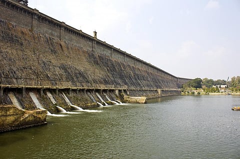 Krishnarajasagar dam on the Cauvery river, Karnataka. The researchers studied Cauvery basin, among others. Photo: iStock
