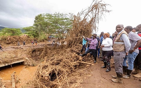 Photo shared by Kenyan Deputy President Rigathi Gachagua (in hat) on his X handle @rigathi