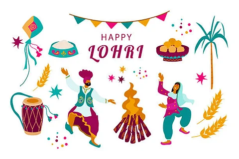 पंजाब की लोक कथाओं के अनुसार, लोहड़ी पर जलाई जाने वाली अलाव की लपटें लोगों के संदेश और प्रार्थनाएं सूर्य देवता तक पहुंचाती हैं, जो धरती को गर्मी प्रदान करते हैं और फसलों को बढ़ने में मदद करते हैं।