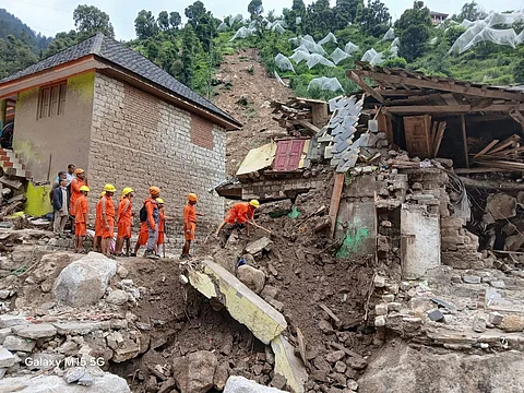 हिमाचल प्रदेश के मंडी जिले के जंजहैली इलाके में भारी नुकसान हुआ है। फोटो: रोहित पराशर