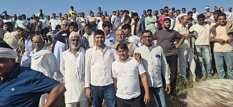 राजस्थान के चुरू जिले के किसानों का आंदोलन फिलहाल स्थगित कर दिया गया है। फोटो: साभार x.com/kuldeeppoonia__