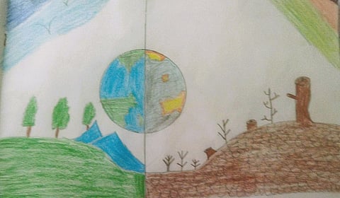 चित्र साभार: शान। शान चौथी कक्षा का छात्र है