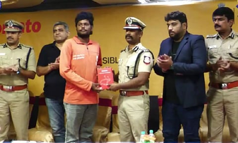 Chennai Traffic Police awareness for delivery personnel (Screengrab: X-@ChennaiTraffic)