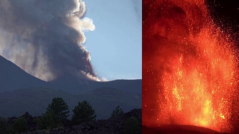 எரிமலையின் சாம்பலால் மூடப்பட்ட நகரங்கள்