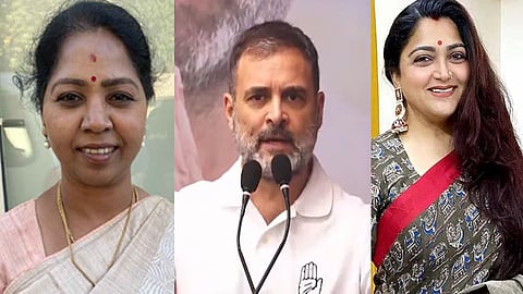 ராகுலைப் பற்றி பேசிய குஷ்பூவுக்கு கண்டனம்