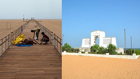 மெரினாவை தொடர்ந்து பெசன்ட் நகரிலும் மாற்றுத்திறனாளிகள் கடலை ரசிக்க மரப்பாதை...