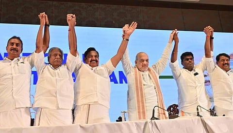 "உட்கட்சி விவகாரத்தில் தலையிட மாட்டோம்".. கூட்டணியை உறுதி செய்து என்ன பேசினார் அமித் ஷா?