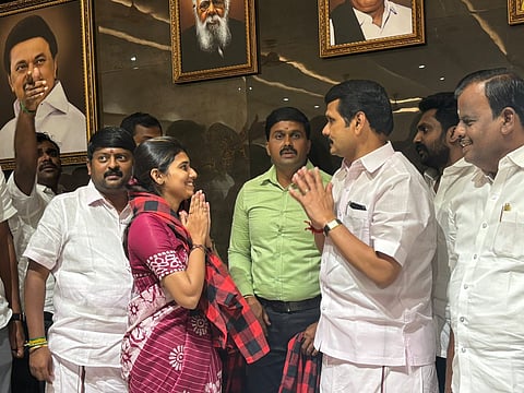 ex tvk member vaishnavai joins in dmk