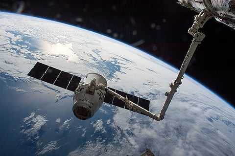 dragon with iss