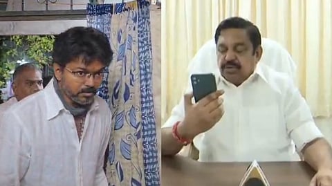 tvk leader vijay and opposition party leader eps