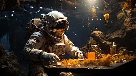how to astronaut eat in space