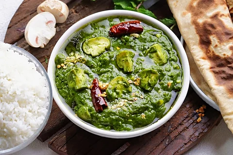 palak mashroom gravy in tamil