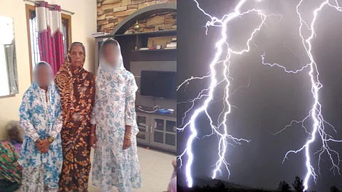 thunder lightning kills 2 girls