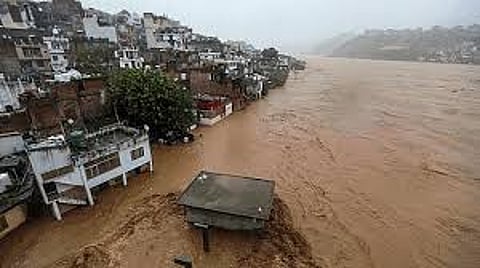 cloud burst and land slide
