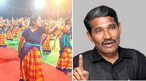 “கல்யாணம் செய்துக்கிறோம் கவுண்டர் வீட்டு பையனையே…” சாதியத்தை பரப்பும் வள்ளி கும்மி கே.கே.சி பாலுவுக்கு கலைமாமணியா!? - கொதித்த வன்னியரசு!!