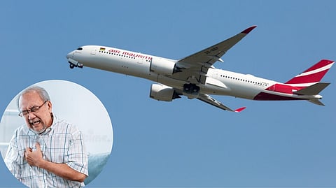 heart attack in flight