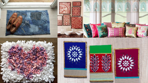 home decor using old and torn cloth