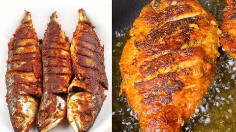 jalebi and carp fish fry