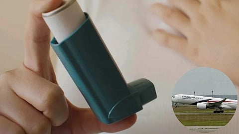 Asthma attack on flight