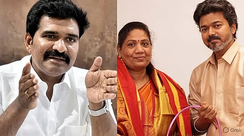 Nirmal Kumar, Sathyabama with CM Vijay