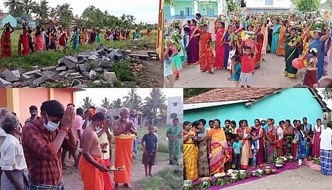 எங்க கிராமத்தில் கொரோனா வராததற்கு அம்மன் அருள் தான் காரணம்: திருவிழா எடுத்து கொண்டாடிய மக்களிடம் போலீசார் விசாரணை