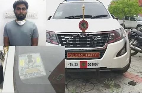 எம்.பி பெயரில் போலி பாஸ்: காரில் கேர்ள் பிரண்டுடன் உல்லாசமாக இருந்த பல் மருத்துவர் கைது