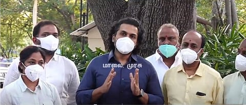 முதலமைச்சர் மு.க.ஸ்டாலினுடன் நடிகர் கார்த்தி சந்திப்பு: போராட்டத்திற்கு ஒத்துழைக்க வேண்டுகோள்...