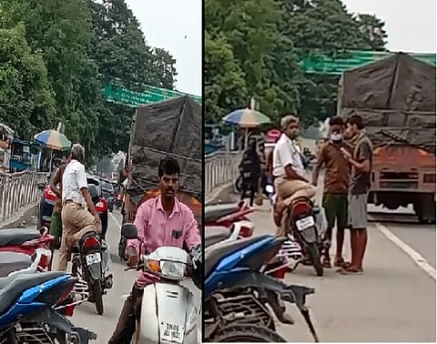 நடுரோட்டில் லஞ்சம் வாங்கிய போலீஸ்... வைரலாகும் வீடியோ...