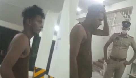 போலீஸ் ஸ்டேஷனில் நுழைந்து காவலரை மிரட்டிய "குடிமகன்"... வலைதளத்தில் வைரலாகும் வீடியோ...