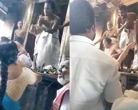 கோயில் தீட்சிதர் - பக்தர்களுக்கு இடையே வாக்குவாதம்.. வீடியோ வைரல்
