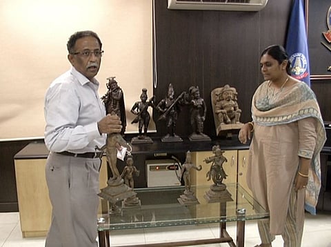 அமெரிக்காவிற்கு கடத்த இருந்த 14 பழமை வாய்ந்த ஐம்பொன் சிலைகள் மீட்பு....