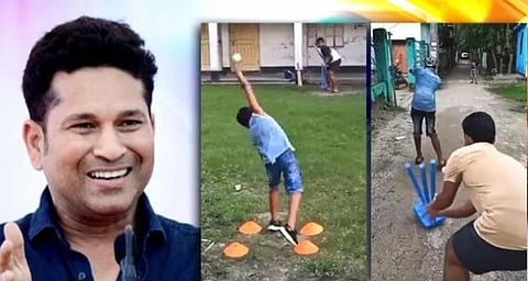 சிறுவனின் திறமையை கண்டு வியந்த மாஸ்டர் ப்ளாஸ்டர்  சச்சின்- வீடியோ வைரல்