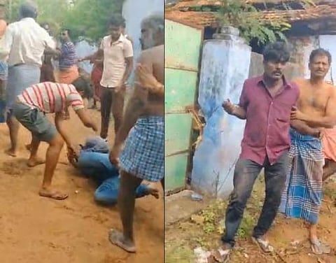 நடந்து சென்ற பெண்ணிடம் தங்க சங்கிலி பறிப்பு... மர்மநபர்களை விரட்டி பிடித்து வெளுத்தெடுத்த பொதுமக்கள்