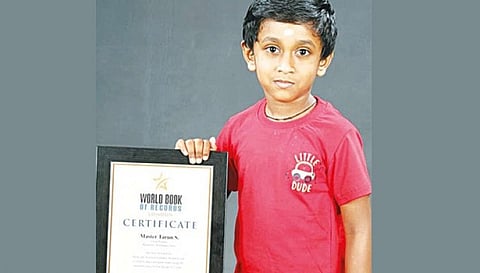 6 வயதில் உலக சாதனை புத்தகத்தில் இடம் பிடித்து சாதனை...  பெங்களூரு சிறுவனுக்கு குவியும் பாராட்டுக்கள்...