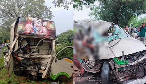 சரக்கு ஆட்டோ மீது நேருக்கு நேர் மோதிய கார்... 2 பேர் பரிதாப உயிரிழப்பு...