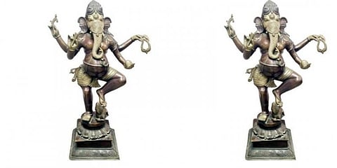 வெளிநாட்டிற்கு கடத்த முயன்ற 500 ஆண்டு கால பழமையான கணபதி சிலை மீட்பு... சிலை கடத்தல் கும்பலுக்கு வலை வீச்சு.