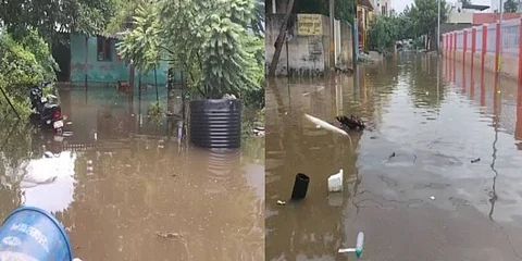 இடைவிடாது பெய்த கனமழை....வீடுகளை சூழ்ந்த மழைநீர்...பொதுமக்கள் அவதி...!