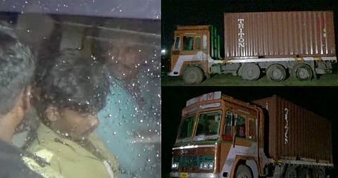 முன்னாள் அமைச்சரின் மகன் கைது... முந்திரி லாரியை கடத்தியதாக வழக்கு...
