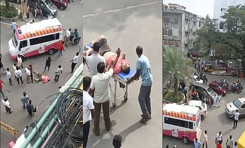 மேம்பாலத்தில் இருந்து குதித்து தற்கொலைக்கு முயன்ற நபர்...படுகாயத்துடன் மருத்துவமனையில் அனுமதி...!