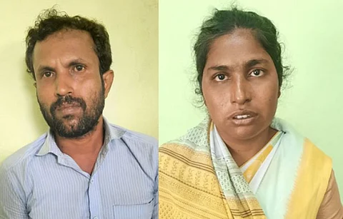 கள்ளக்காதலனுக்காக கணவனை தூக்கில் தொங்க விட்ட மனைவி... தற்கொலை நாடகமாடியது அம்பலம்...