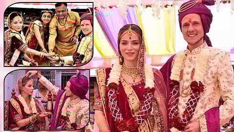 இந்து முறைப்படி ஜெர்மனி காதலனை கரம் பிடித்த ரஷ்ய இளம்பெண்!!