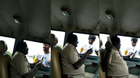 மரக்கடைக்கு தடையில்லா சான்று வழங்க லஞ்சம் வாங்கிய வனத்துறை அதிகாரி...  வைரலாகும் லஞ்சம் வாங்கும் வீடியோ...