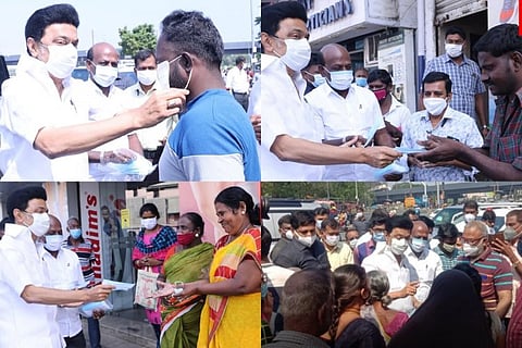 சாலையில் நின்றவர்களுக்கு முககவசம் அணிவித்து விழிப்புணர்வு ஏற்படுத்திய முதல்வர்!