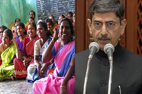 தமிழில் வணக்கம் கூறிய ஆளுநர் : தமிழக அரசின் பல்வேறு திட்டங்களுக்கு பாராட்டு