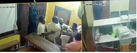 லோன் கேட்ட தாய்...6 மணிக்கு போன் செய்த வங்கி ஊழியர்...ஆபிஸ் புகுந்து அடித்த மகன்