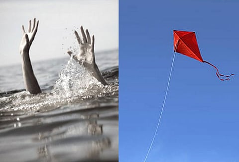 பட்டம் விட்டு விளையாடிக்கொண்டிருந்த சிறுவன் குளத்தில் மூழ்கி பலி!! விளையாட்டு வினையானது