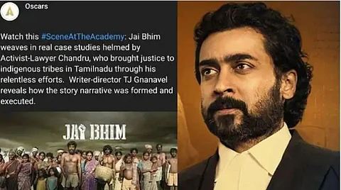 ஆஸ்கர் யூடியூப் தளத்தில் ஒலித்த தமிழ்... சூர்யாவின் ஜெய்பீம் படைத்த சாதனை
